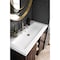 James Martin Vanities Alicante 39.5in Single Vanity, Mid-Century Acacia, Brushed Nickel W/White Glossy Composite Stone Top E110V39.5MCABNKWG - alternate 6